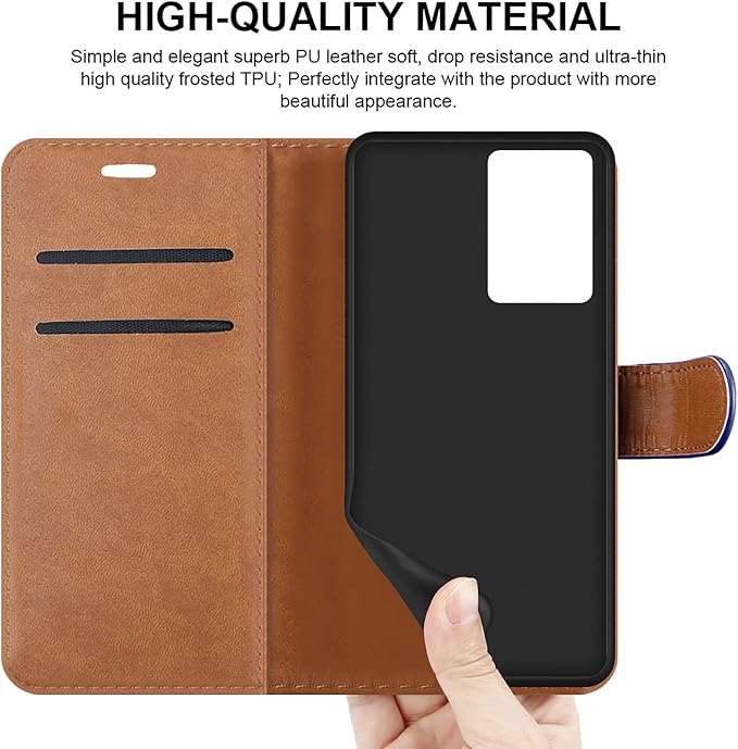 iCatchy for Oppo A57 5G Case Leather Wallet Book Flip Folio Stand View Cover with Card Slots and Kickstand for Oppo A57 5G Phone Cover