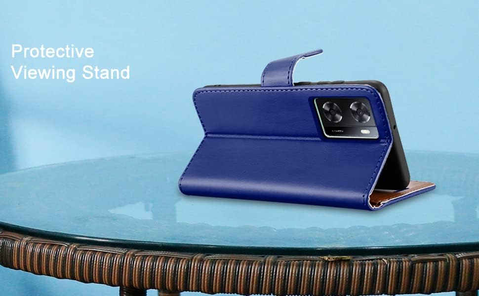 iCatchy for Oppo A57 5G Case Leather Wallet Book Flip Folio Stand View Cover with Card Slots and Kickstand for Oppo A57 5G Phone Cover