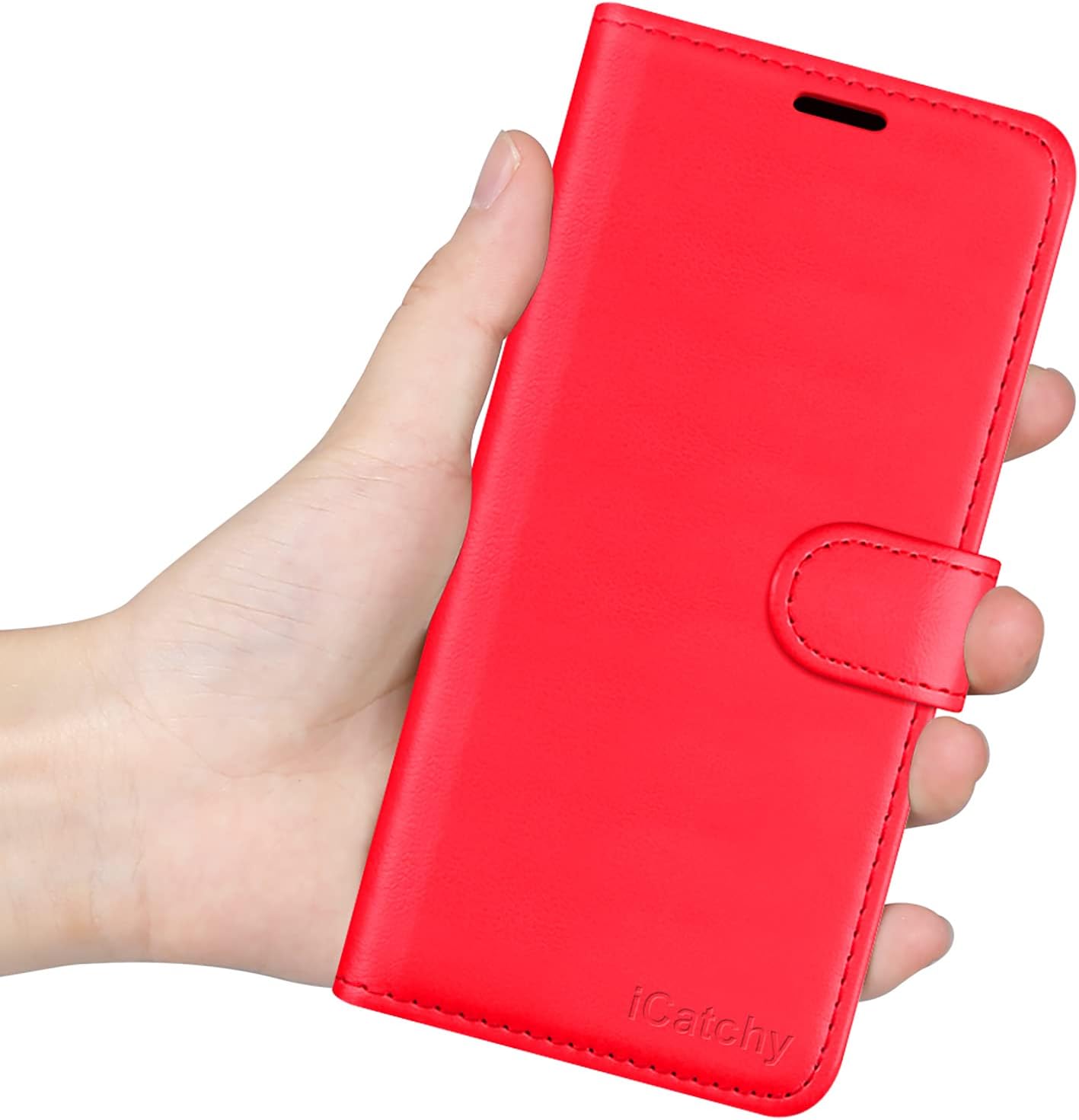 iCatchy for Oppo A57 5G Case Leather Wallet Book Flip Folio Stand View Cover with Card Slots and Kickstand for Oppo A57 5G Phone Cover