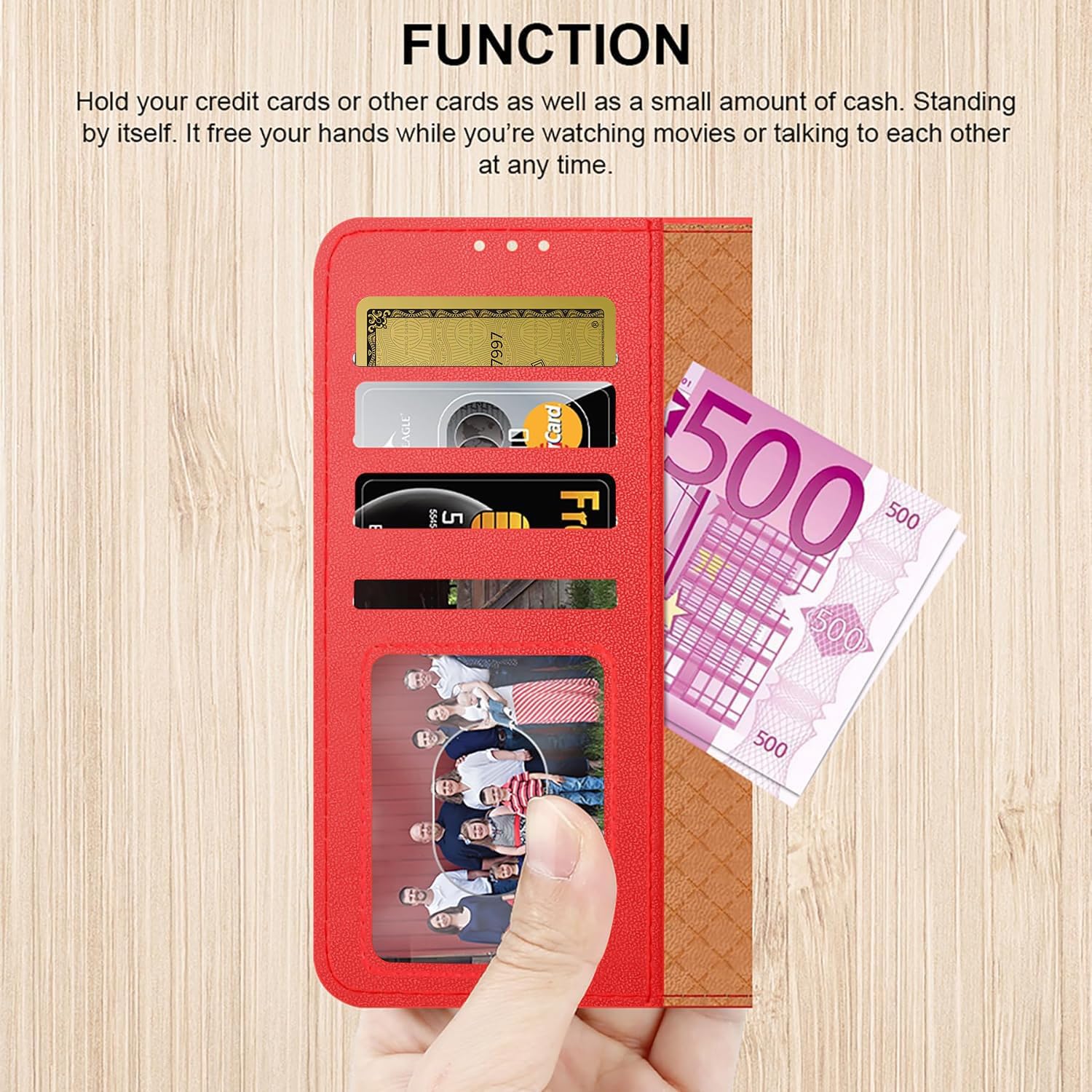 iCatchy for Samsung A26 5G Case with 4 Card Slots Leather Wallet Flip Book RFID Blocking Magnetic Closure Kickstand Shockproof Protective Phone Cover compatible with Galaxy A26