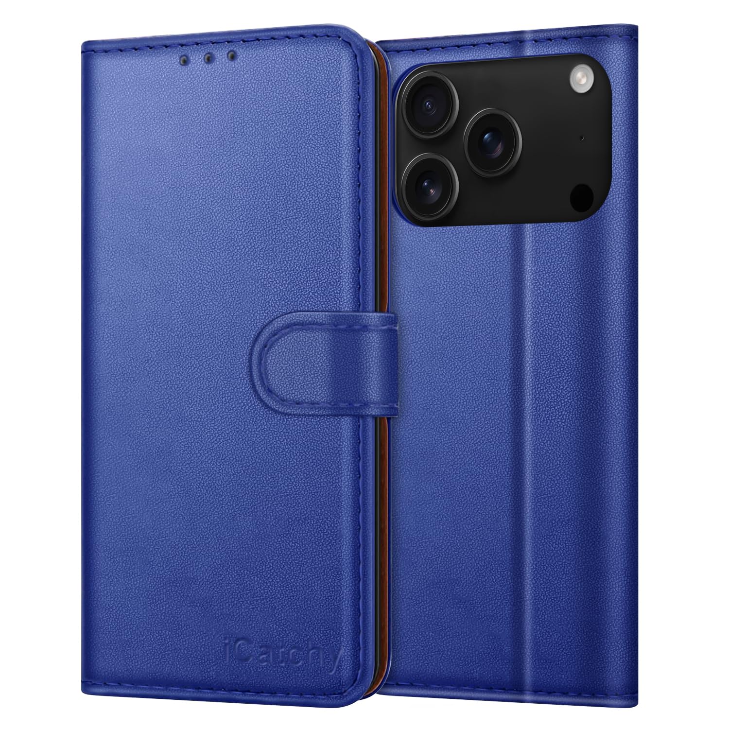 iCatchy for iPhone 17 Pro Max Case with 4 Card Slots Leather Wallet Flip Book Magnetic Closure Kickstand Shockproof Protective Phone Cover compatible with iPhone 17 Pro Max