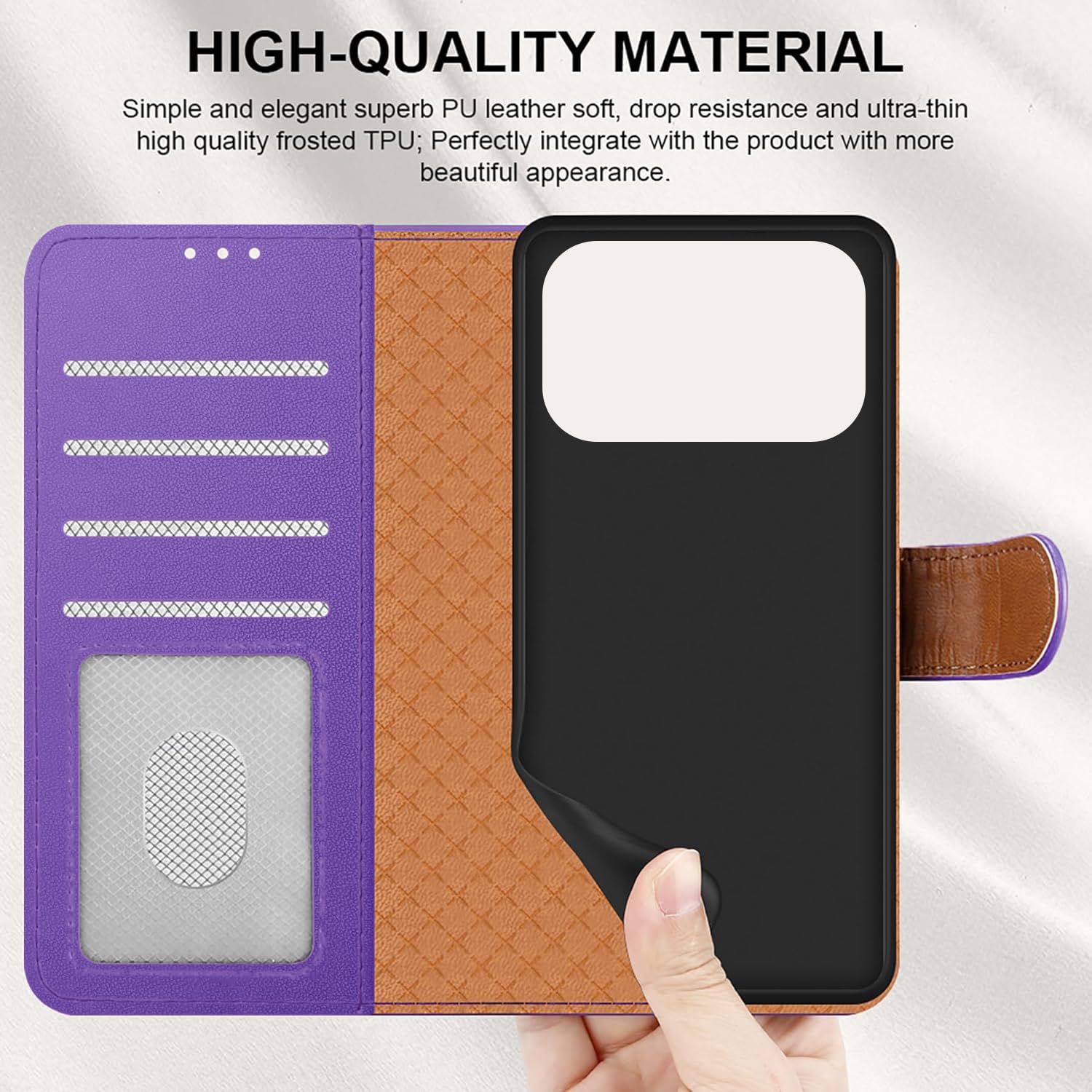 iCatchy for iPhone 17 Pro Max Case with 4 Card Slots Leather Wallet Flip Book Magnetic Closure Kickstand Shockproof Protective Phone Cover compatible with iPhone 17 Pro Max