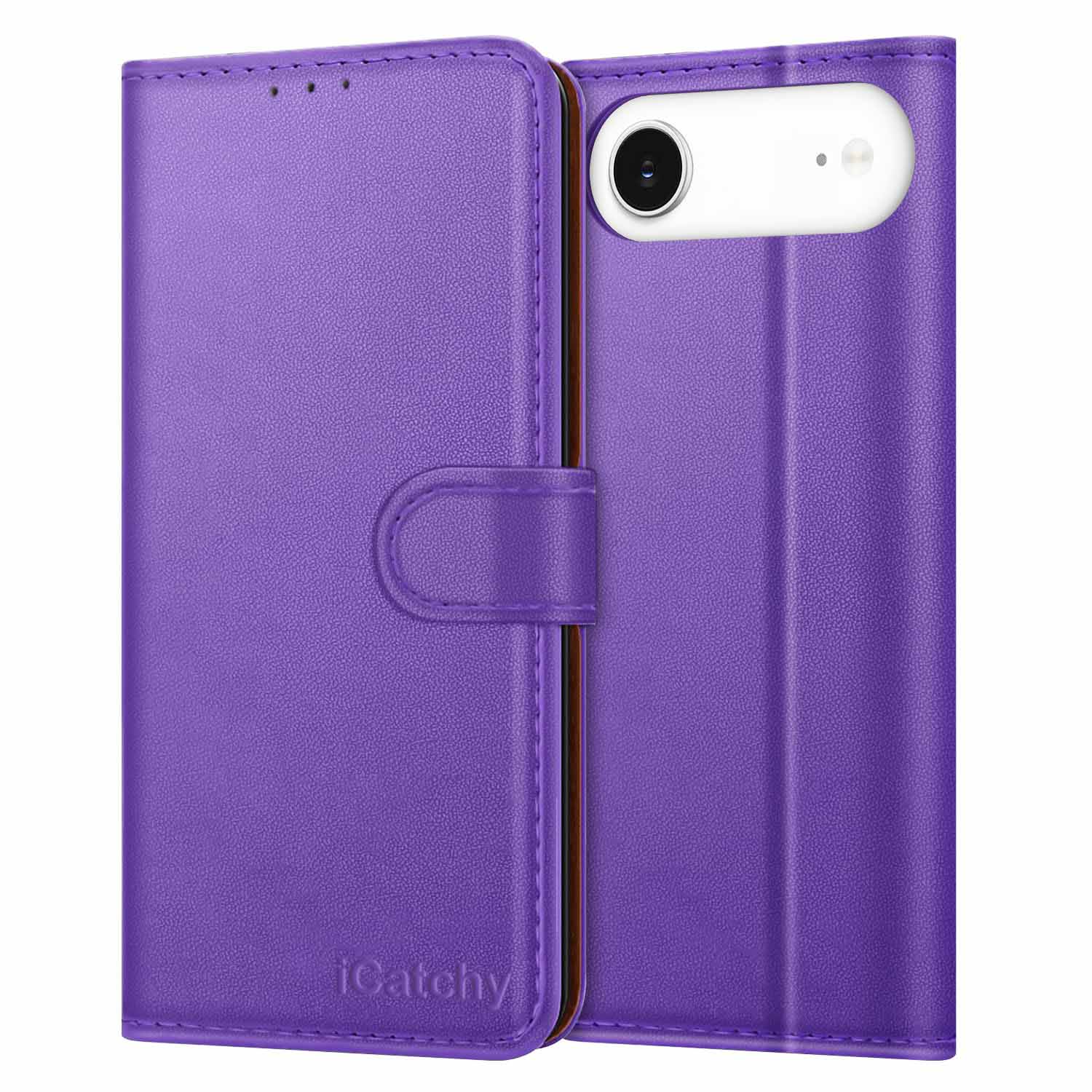 iCatchy for iPhone Air Case 6.5-Inch with 4 Card Slots Leather Wallet Flip Book Magnetic Closure Kickstand Shockproof Protective Phone Cover compatible with iPhone Air
