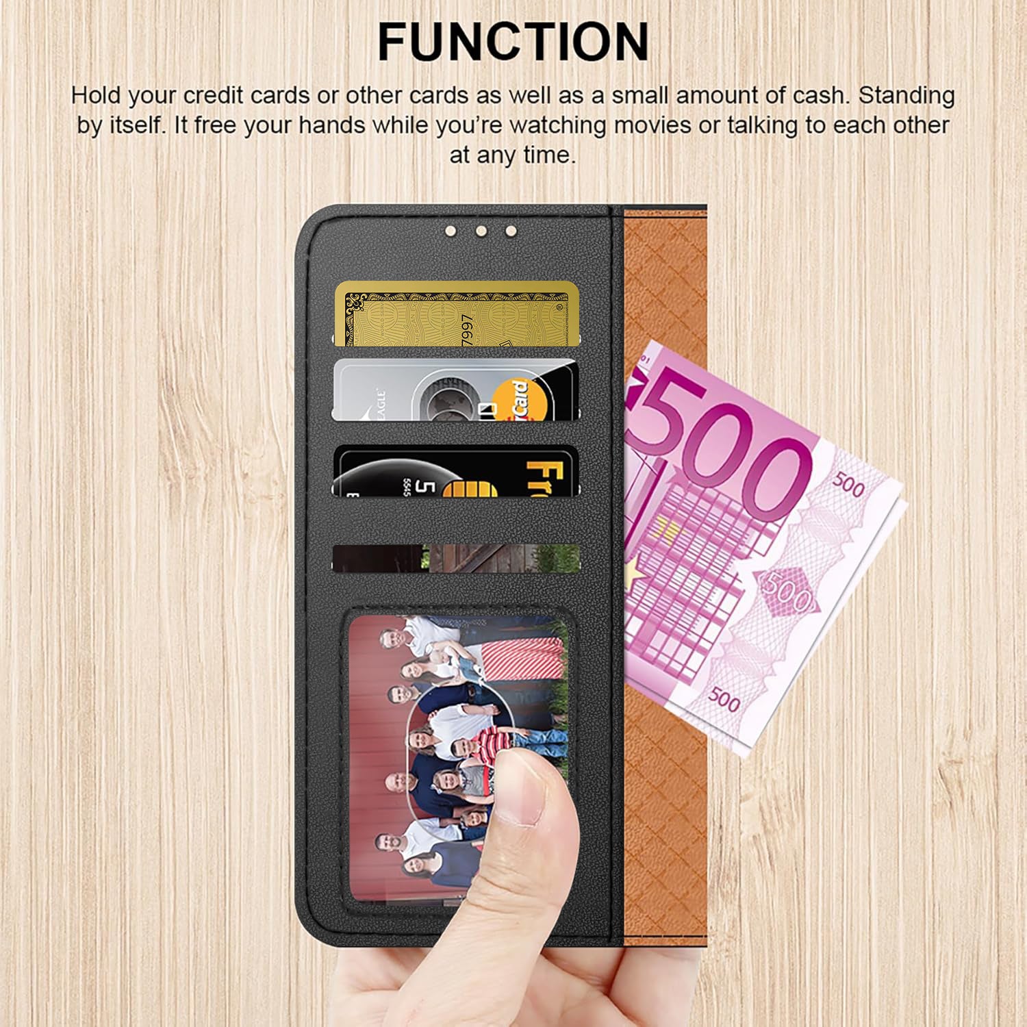 iCatchy for Honor Magic 7 Pro Case with 4 Card Slots Leather Wallet Flip Book RFID Blocking Magnetic Closure Kickstand Shockproof Protective Phone Cover Compatible with Magic 7 Pro