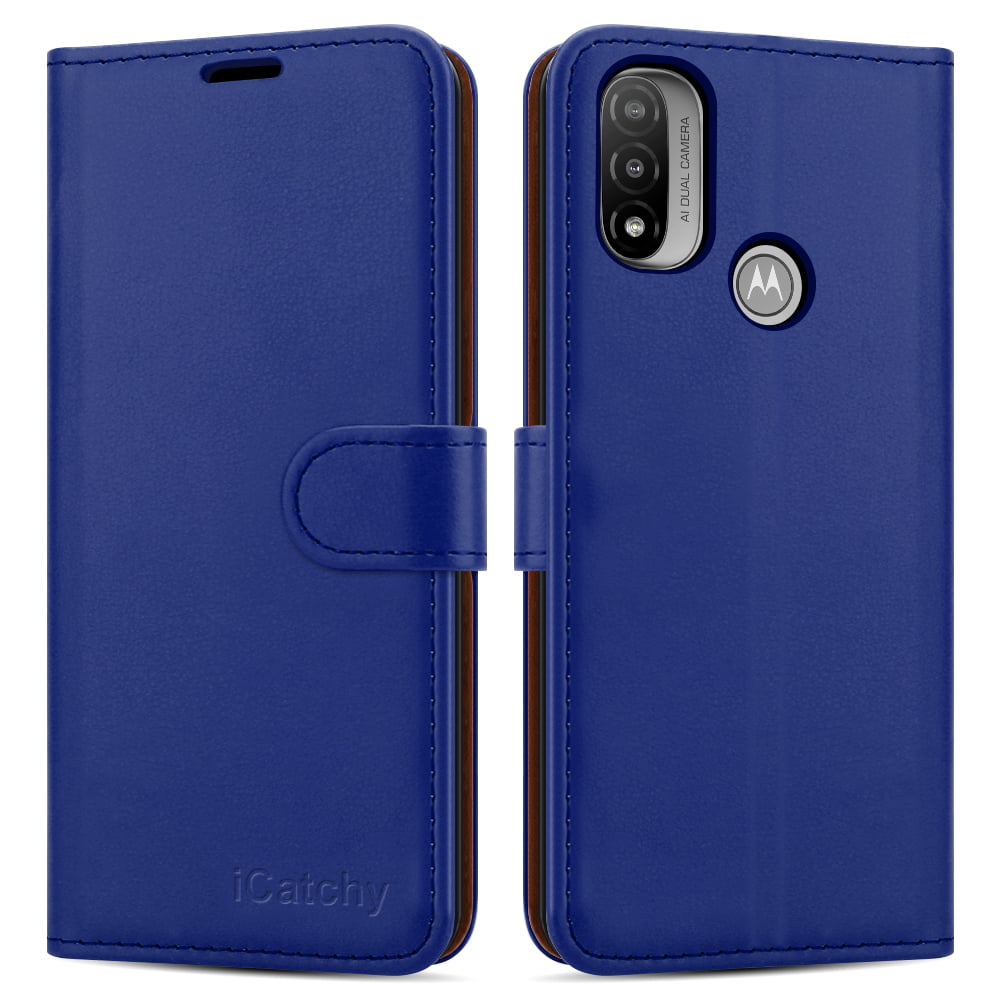 For Motorola Moto E20 / E30 / E40 Case Leather Wallet Book Flip Folio Stand View