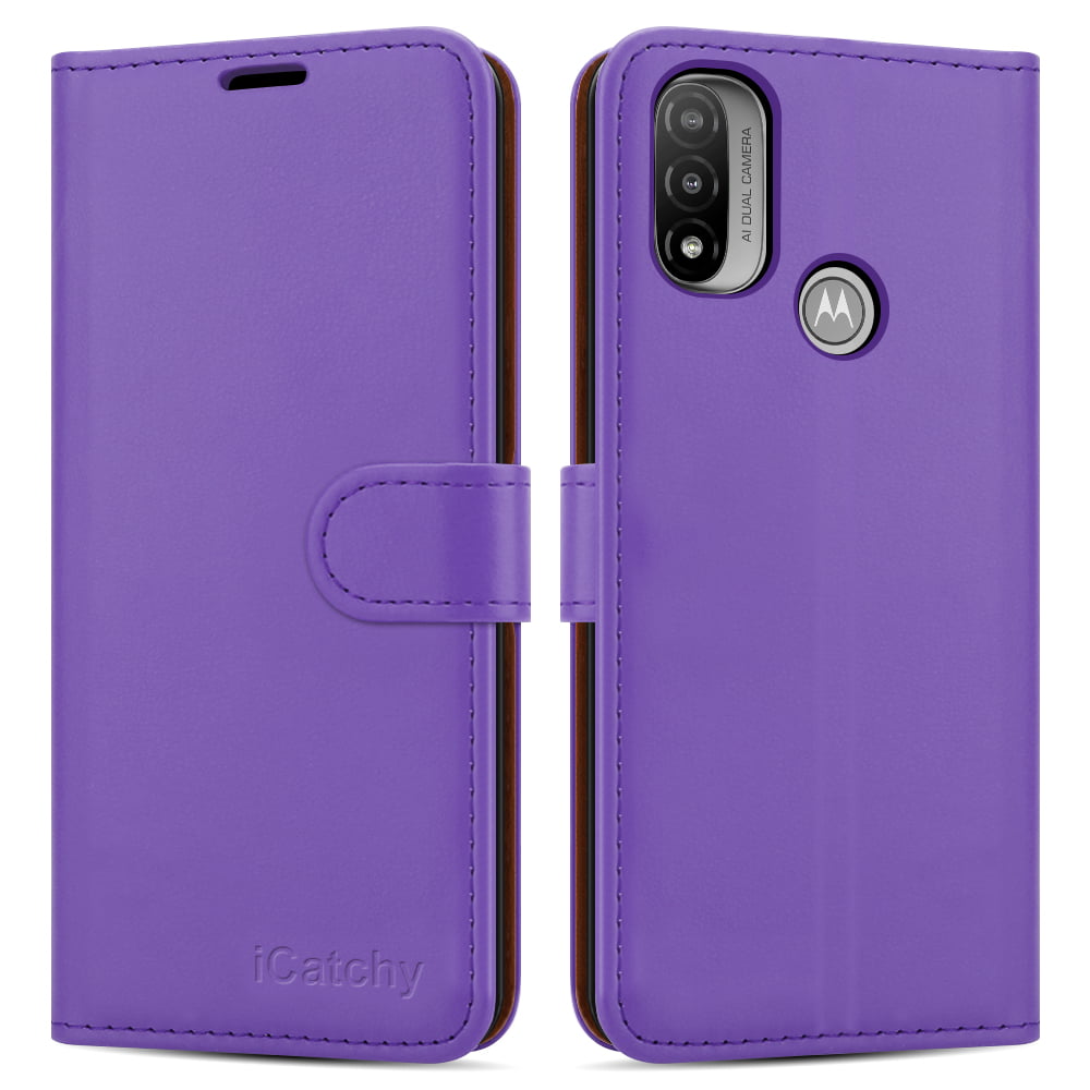 For Motorola Moto E20 / E30 / E40 Case Leather Wallet Book Flip Folio Stand View