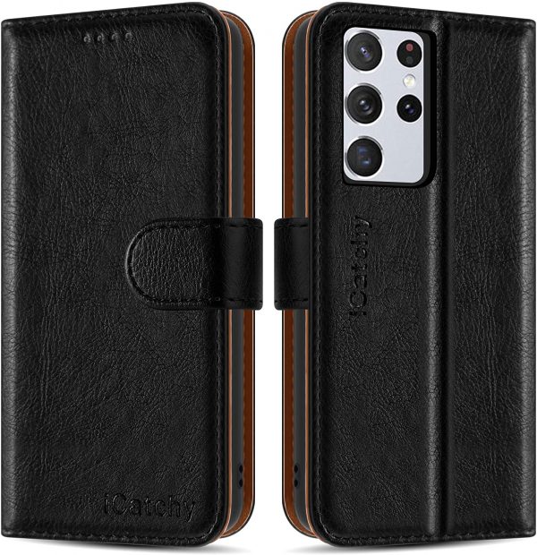 For Samsung Galaxy S21 Ultra 5g Case Leather Wallet Flip Stand View Cover With Card Slots Compatible With Galaxy S21 Ultra 5g 6 8 Phone Cover Icatchy Com